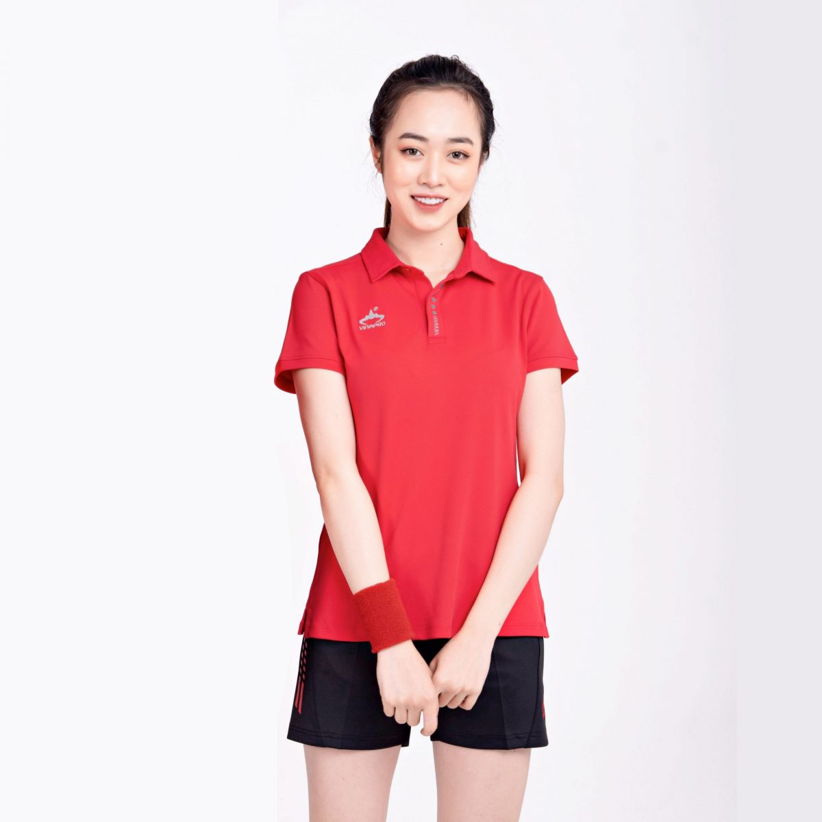 Áo polo thể thao nữ đẹp VinaPro A46 đỏ