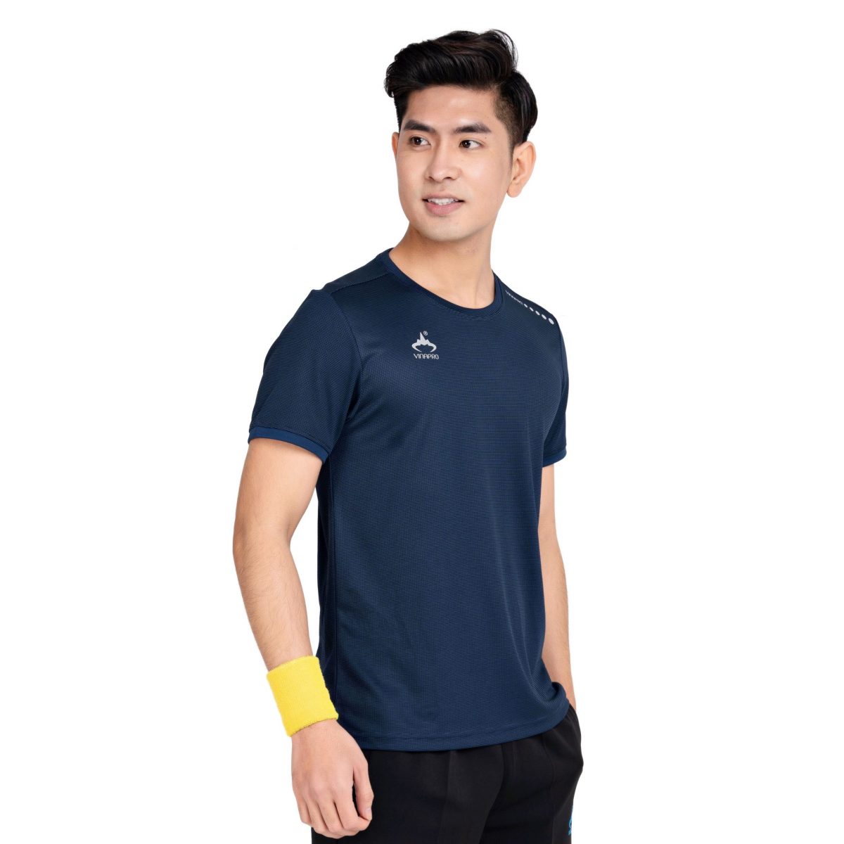 Áo thể thao nam cổ tròn tím than Vinapro A57
