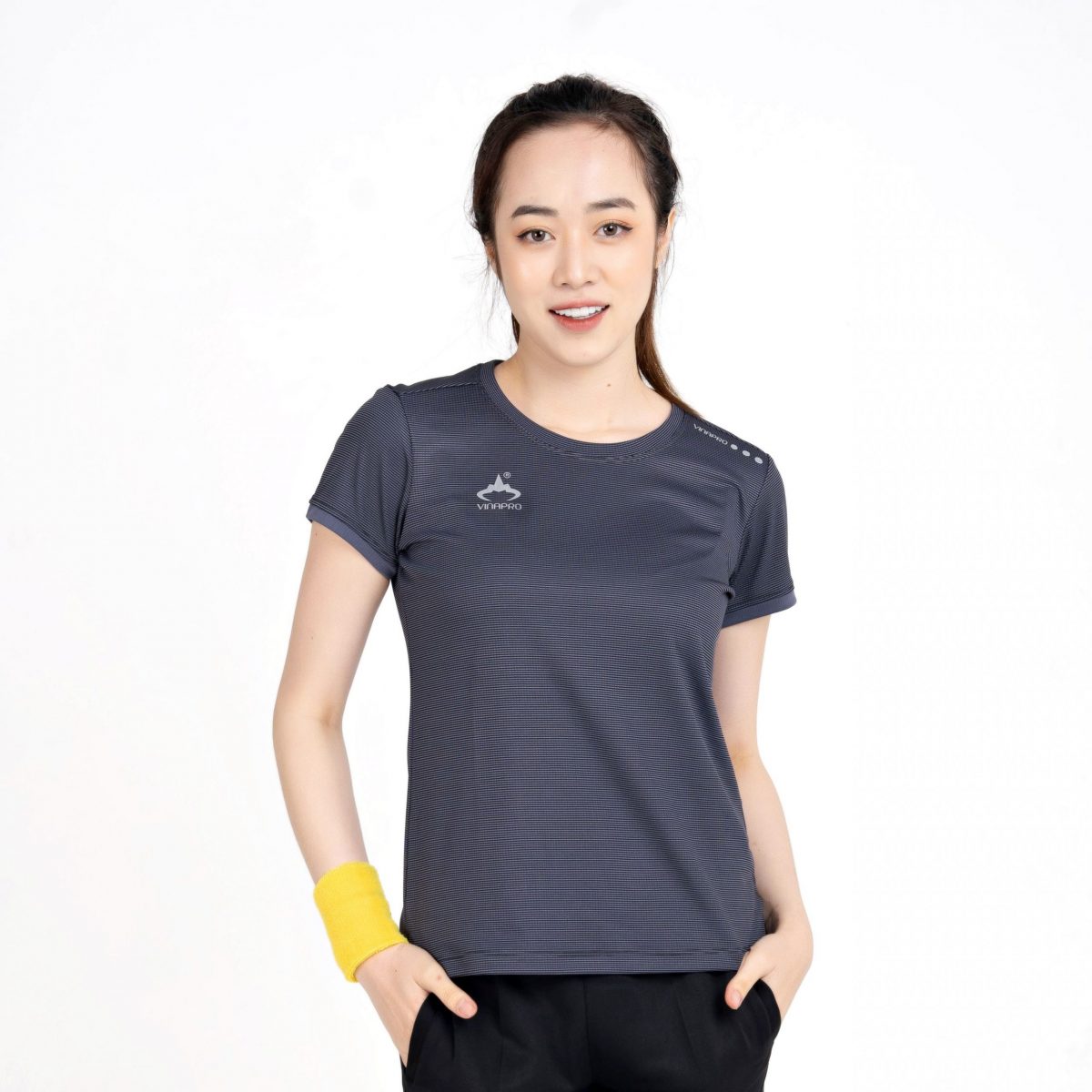 Áo thể thao nữ đẹp ghi xám Vinapro A48